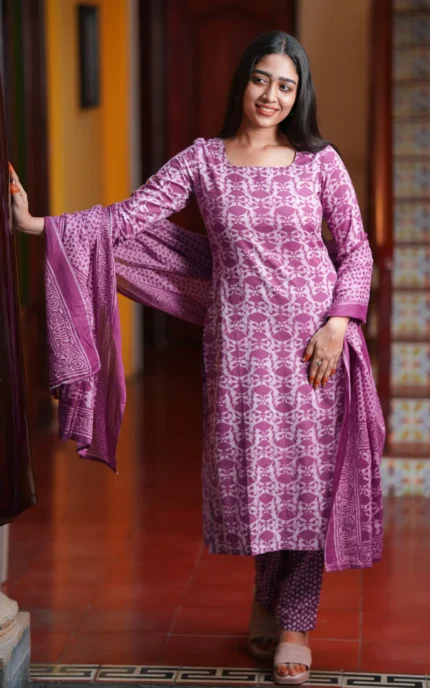 Sharika Maroon (Kurti+Pant+Dupatta)