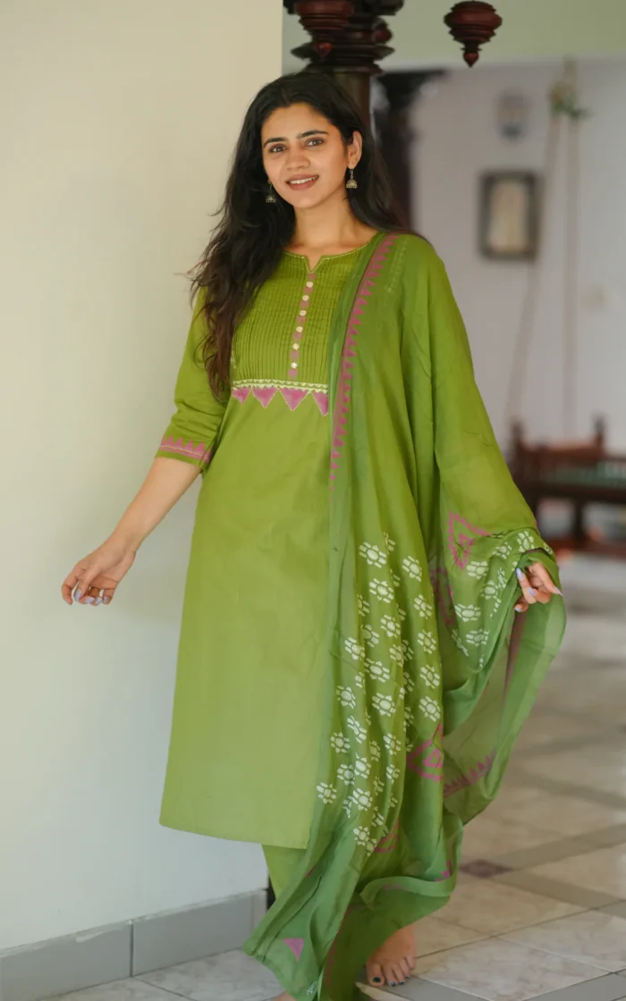 Bhavya Maroon (Kurti+Pant+Dupatta) - Image 4