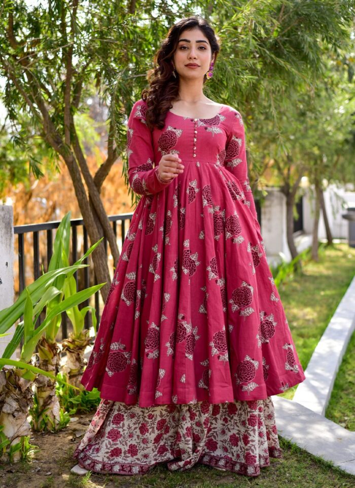 Bhavya Maroon (Kurti+Pant+Dupatta) - Image 2